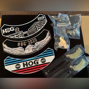 Harley Davidson HOG Harley Owners Group patches and pins